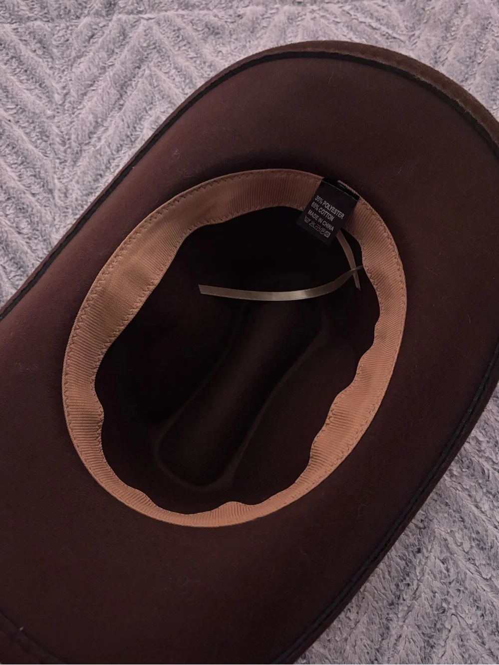 Brown Felt Cowgirl Hat with Rhinestone Band